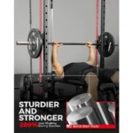 Smith Machine Home Gym Power Cage 1:1 Ratio Strength Trainer (Space Saving Design) (with 8 Free Attachments) Squat Rack for Ful - Image 5